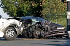 T-bone accident happening along the highway in Colorado.