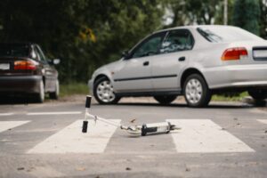 A lime or bird rental scooter accident in Denver.