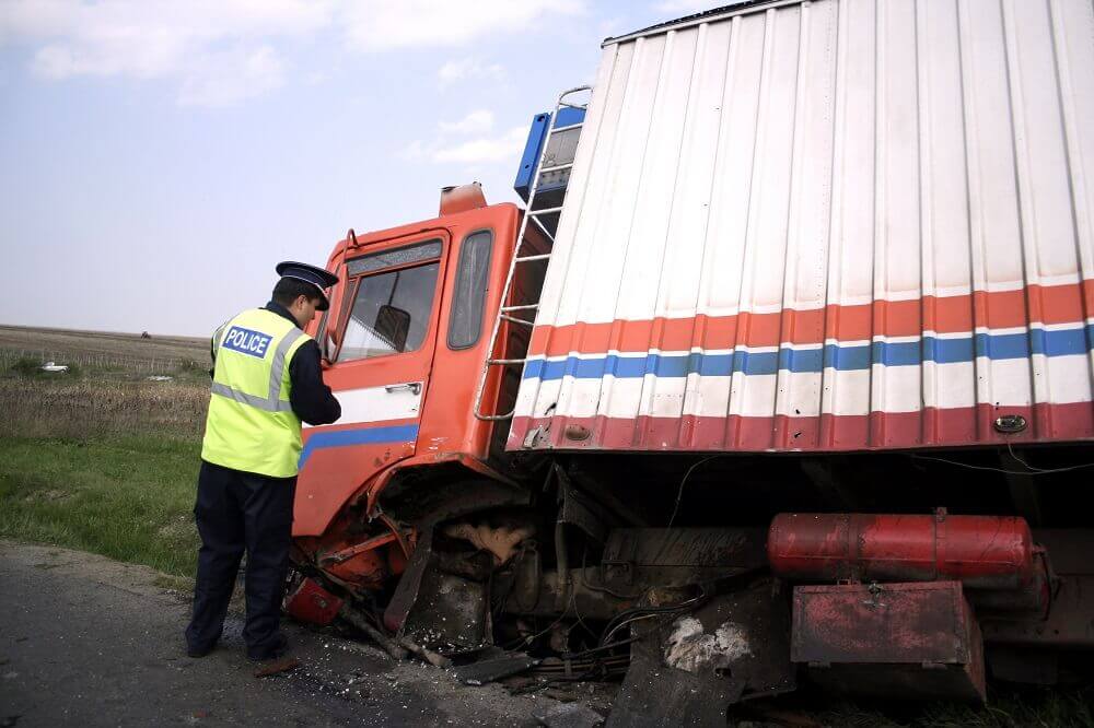 police checking truck