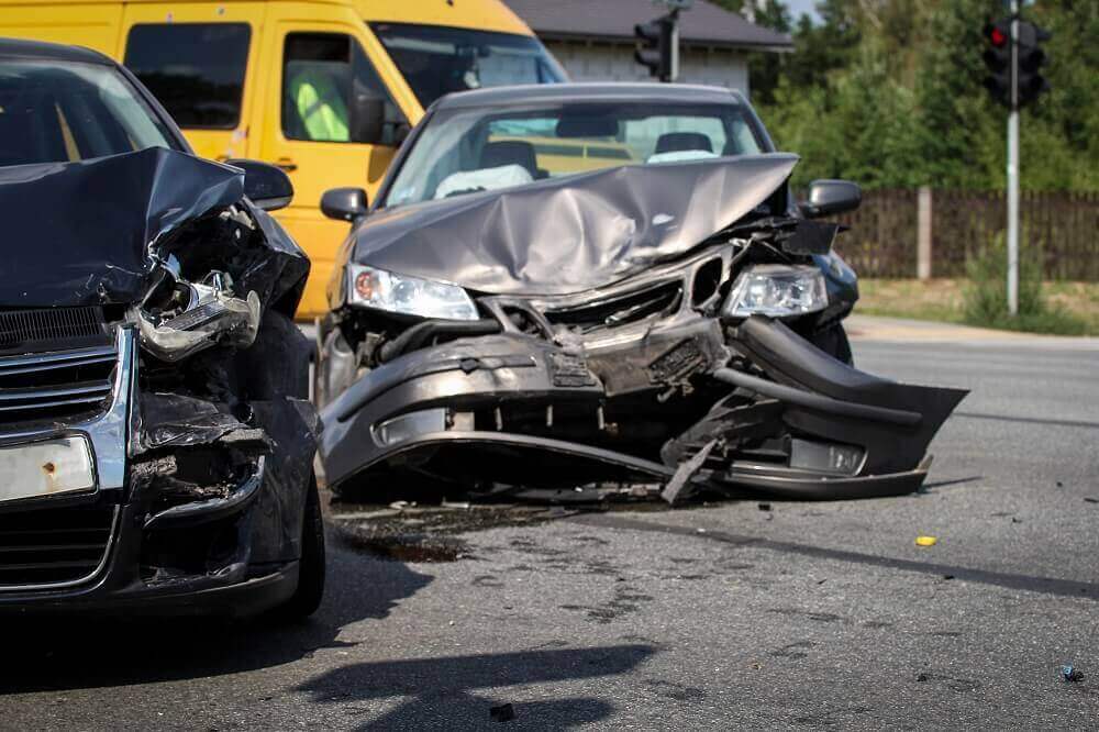 Multiple car collision in the highway