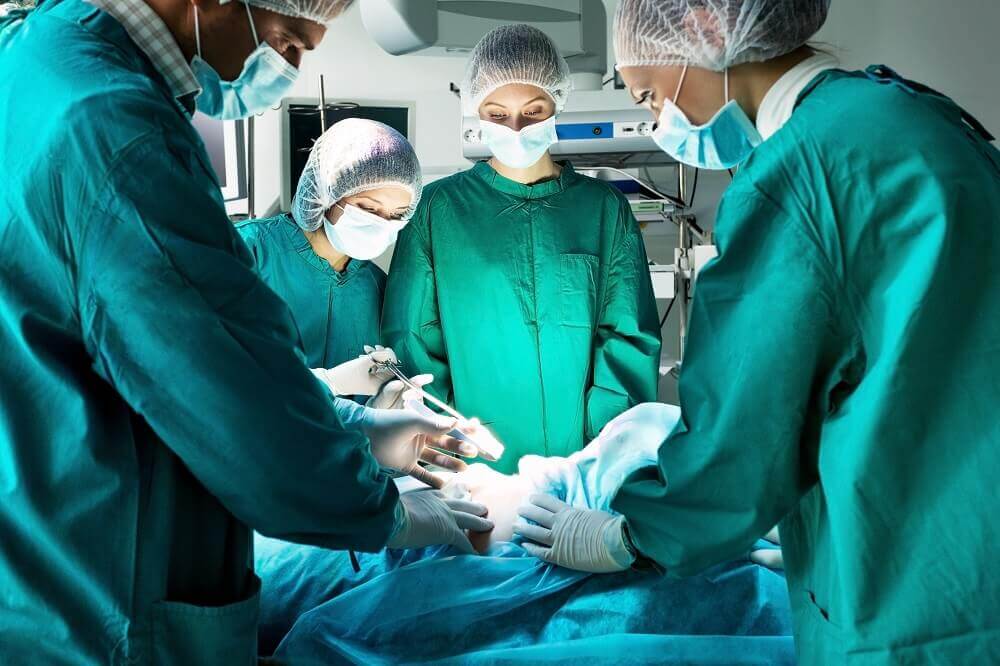 Team of surgeons in the operating room